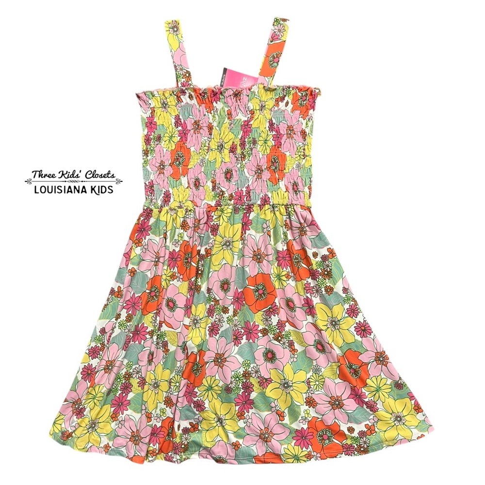 NEW Zunie Girls XL (14/16) Floral Smocked Dress